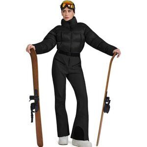Slim Winter Snowsuit One-Piece Jumpsuit for Women Ski